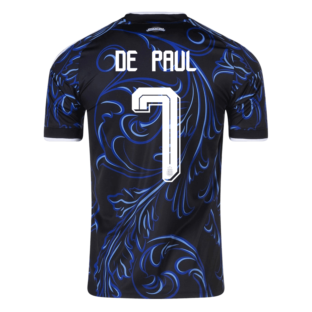 Argentina Tröja DE PAUL #7 2026 Borta Svart-9