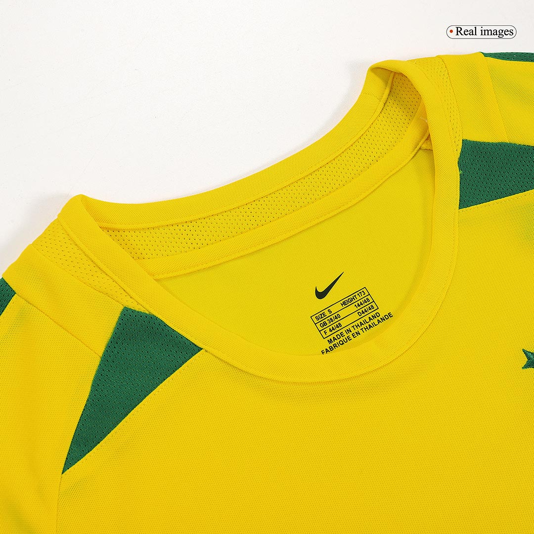 RONALDO #9 Brasilien Hemmatröja 2002/03 Retro Tröja
 Gul
