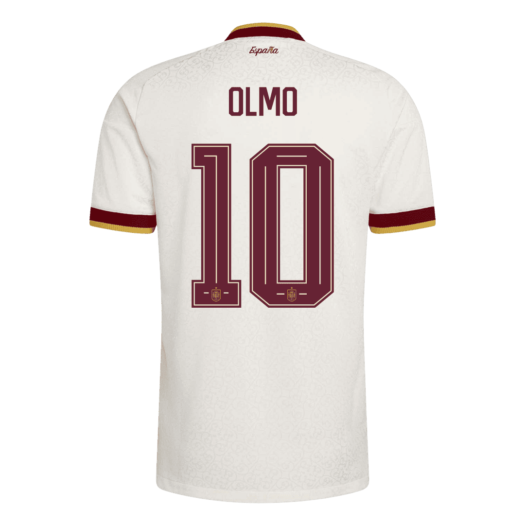Spanien Tröja OLMO #10 2026 Borta Autentisk Vit