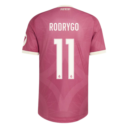 Real Madrid Tröja RODRYGO #11 2026/27 Tredje Autentisk Rosa-3