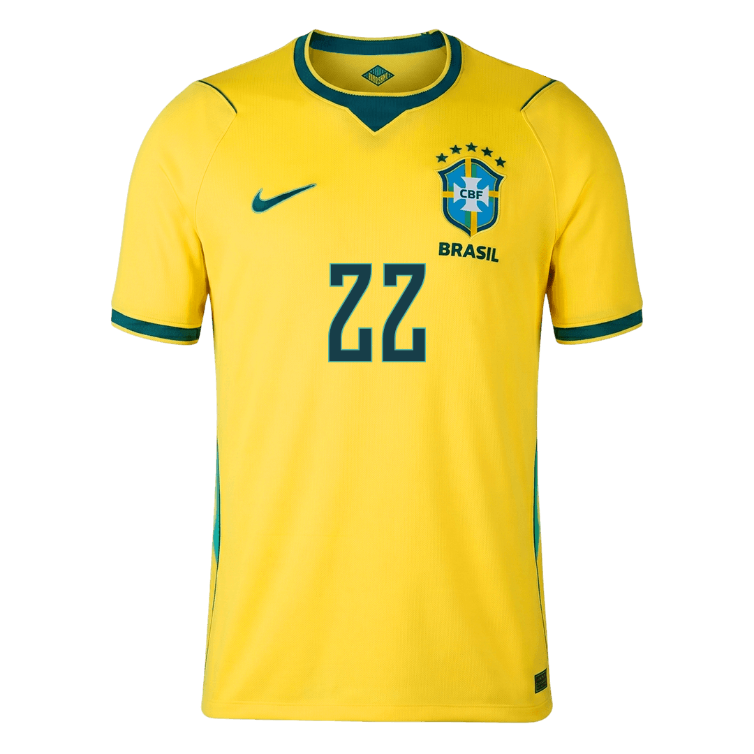 Brasilien Tröja JOÃO PEDRO #22 2026 Hemma Gul
