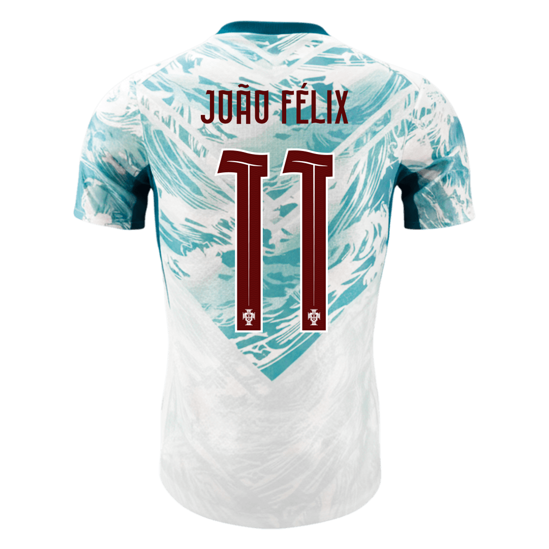 Portugal Tröja JOÃO FÉLIX #11 2026 Borta Autentisk White&Green