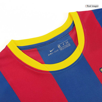 MESSI #10 Barcelona Hemmatröja 2010/11 Retro Tröja
 Röd & Blå-8