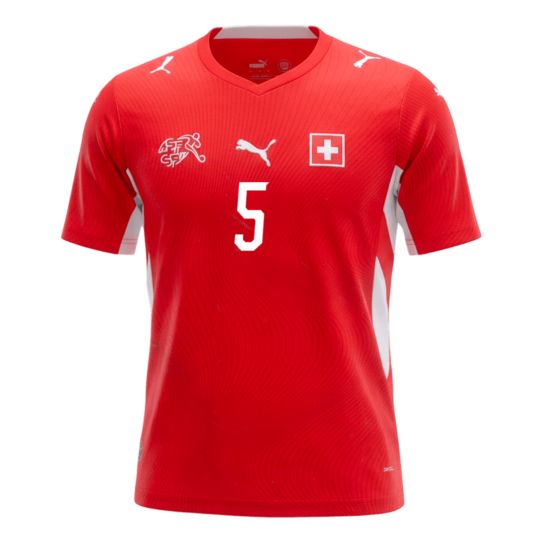 Schweiz Tröja AKANJI #5 2026 Hemma Röd