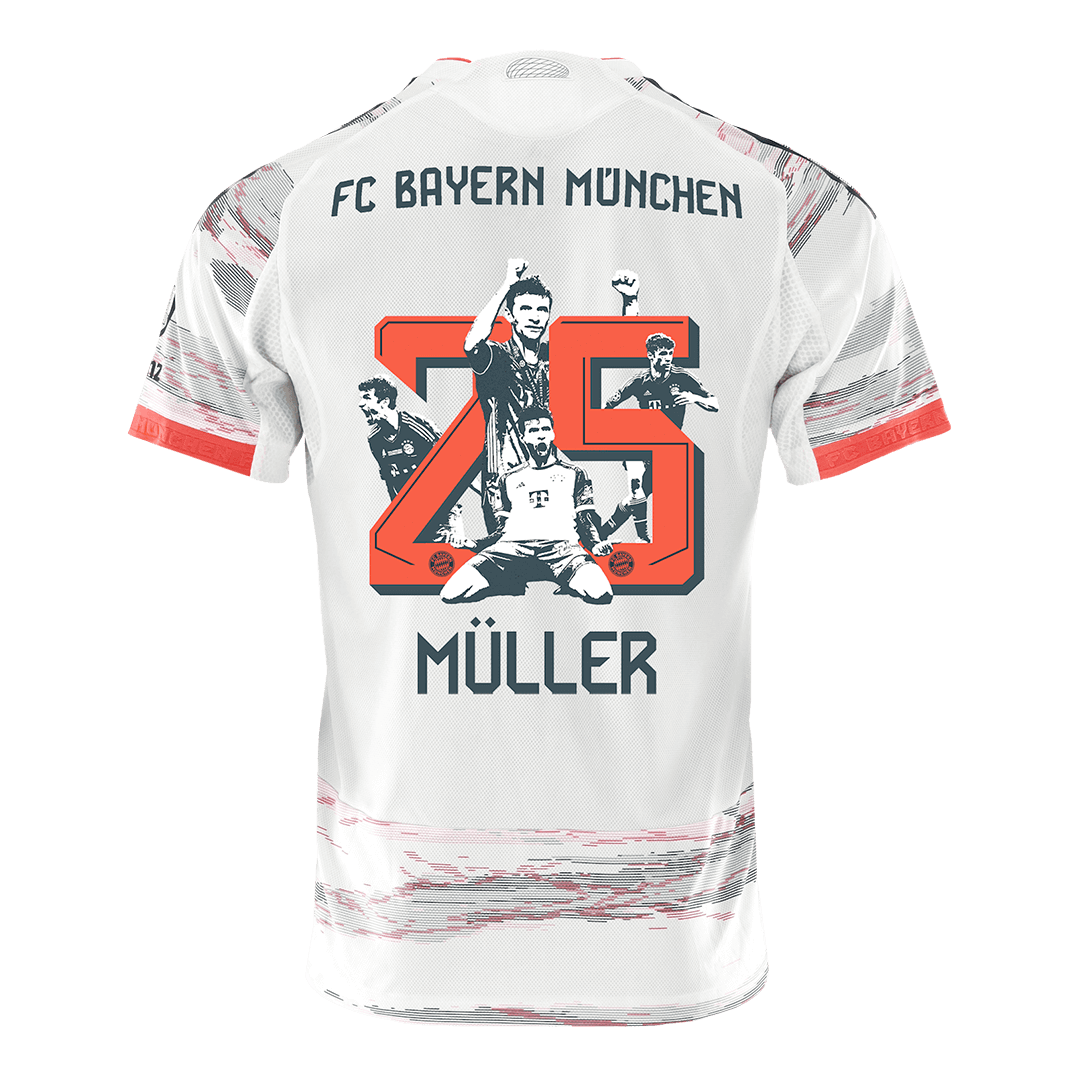 Bayern Munich Tröja MÜLLER Special #25 2025/26 Borta Vit