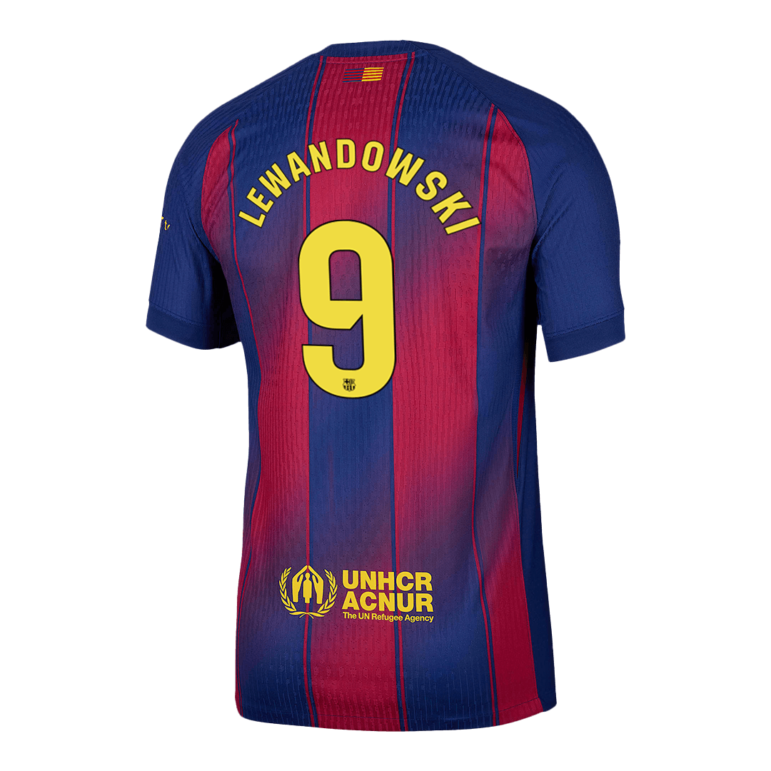 Barcelona Tröja LEWANDOWSKI #9 2025/26 Hemma Röd & Blå-13