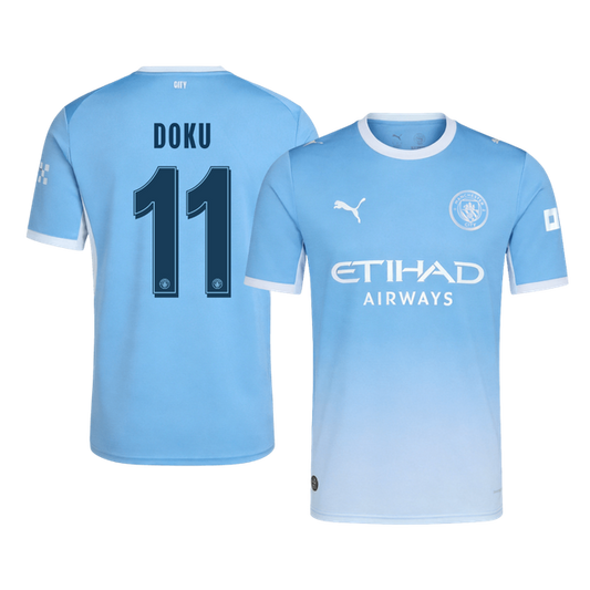Manchester City Tröja DOKU #11 2026/27 Hemma Blå - UCL