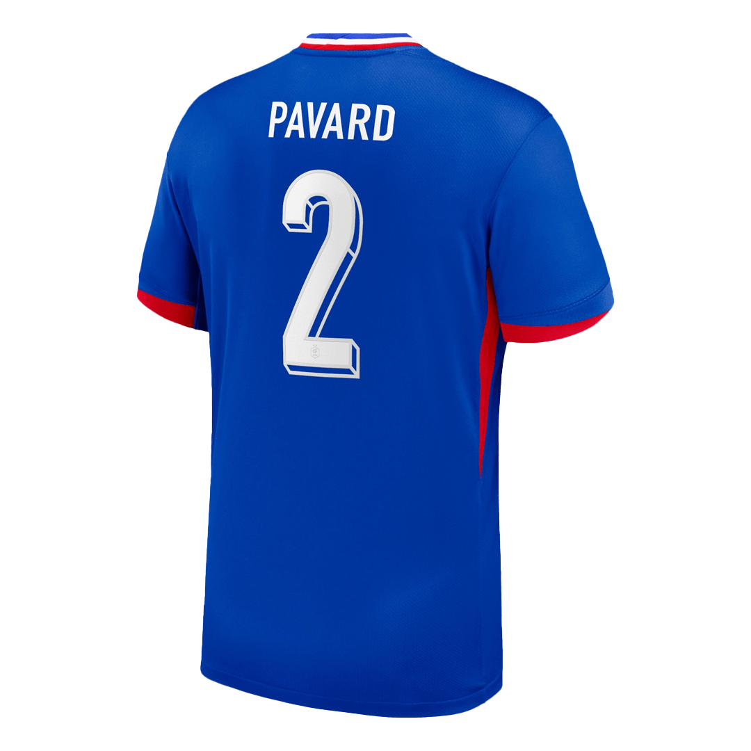 Frankrike Tröja PAVARD #2 Euro 2024 Hemma Blå