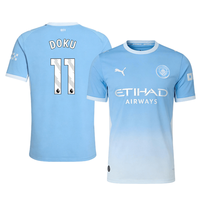 Manchester City Tröja DOKU #11 2026/27 Hemma Autentisk Blå