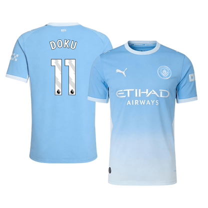 Manchester City Tröja DOKU #11 2026/27 Hemma Autentisk Blå