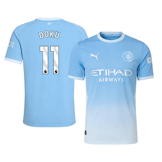 Manchester City Tröja DOKU #11 2026/27 Hemma Autentisk Blå