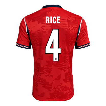 England Tröja RICE #4 2026 Borta Autentisk Röd-9