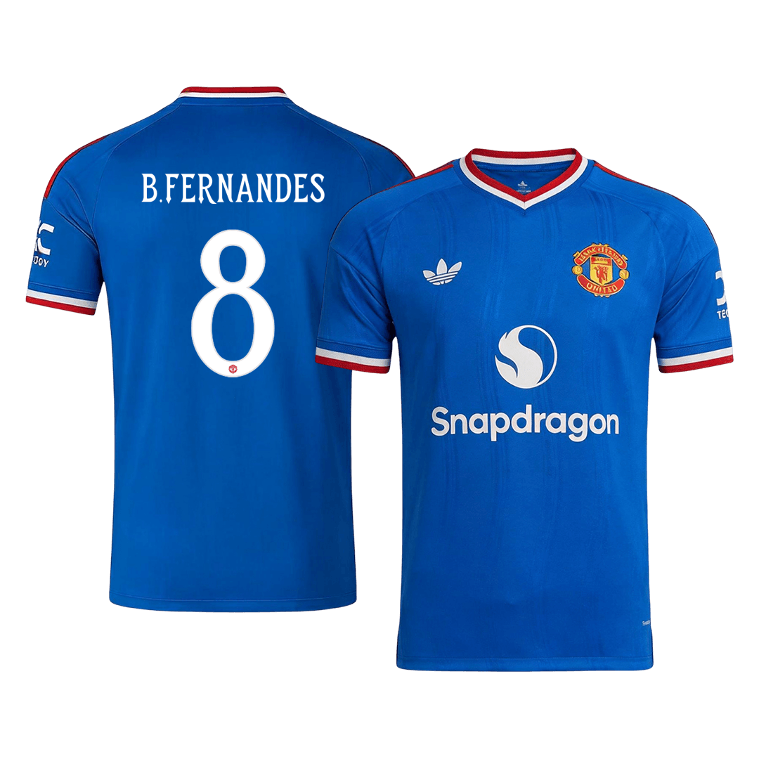 Manchester United Tröja B. FERNANDES #8 2026/27 Borta Blå - UCL