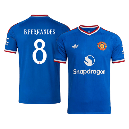 Manchester United Tröja B. FERNANDES #8 2026/27 Borta Blå - UCL