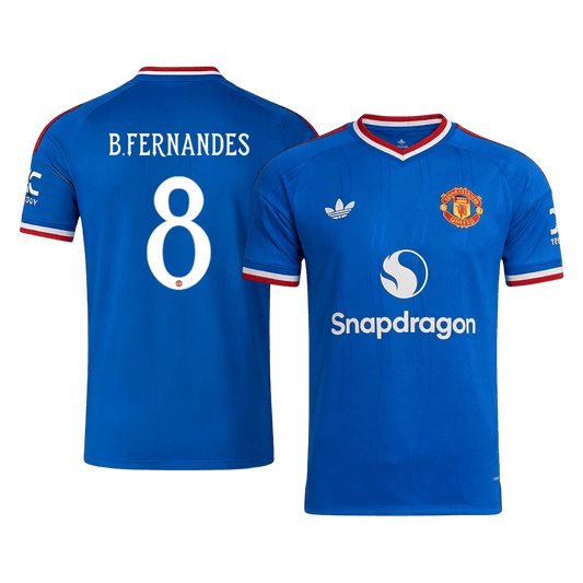 Manchester United Tröja B. FERNANDES #8 2026/27 Borta Blå - UCL