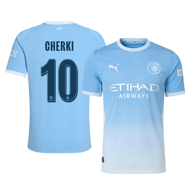 Manchester City Tröja CHERKI #10 2026/27 Hemma Autentisk Blå - UCL