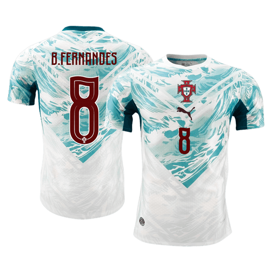 Portugal Tröja B.FERNANDES #8 2026 Borta Autentisk White&Green
