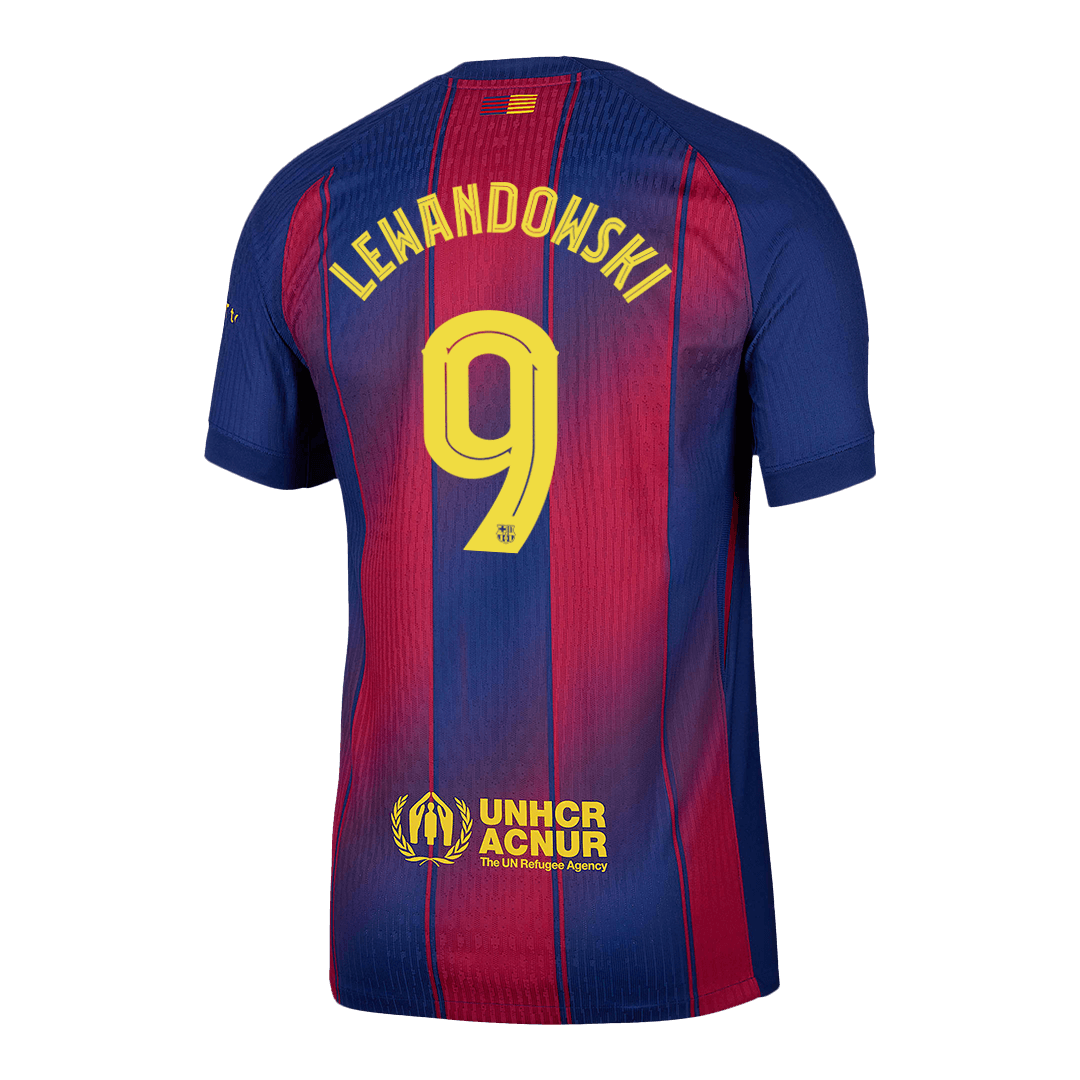 Barcelona Tröja LEWANDOWSKI #9 2025/26 Hemma Röd & Blå - UCL