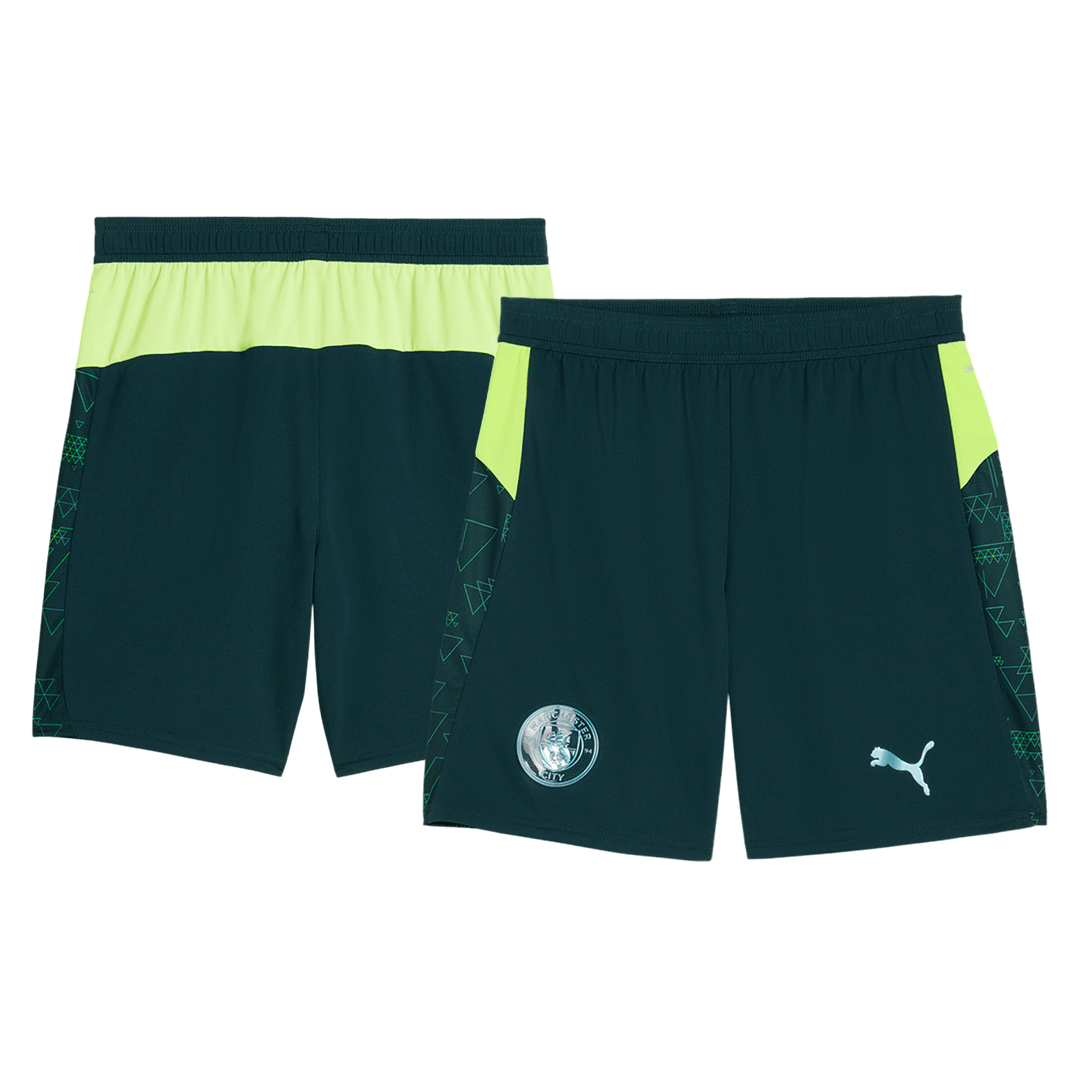 Manchester City Shorts 2025/26 Fourth Away Grön-6