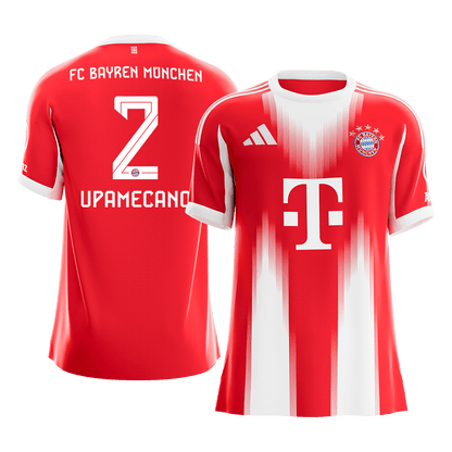 UPAMECANO #2 Bayern Munich Tröja 2025/26 Hemma Premium Röd
