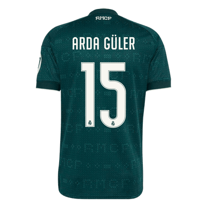 Real Madrid Tröja ARDA GÜLER #15 2026/27 Borta Grön-3