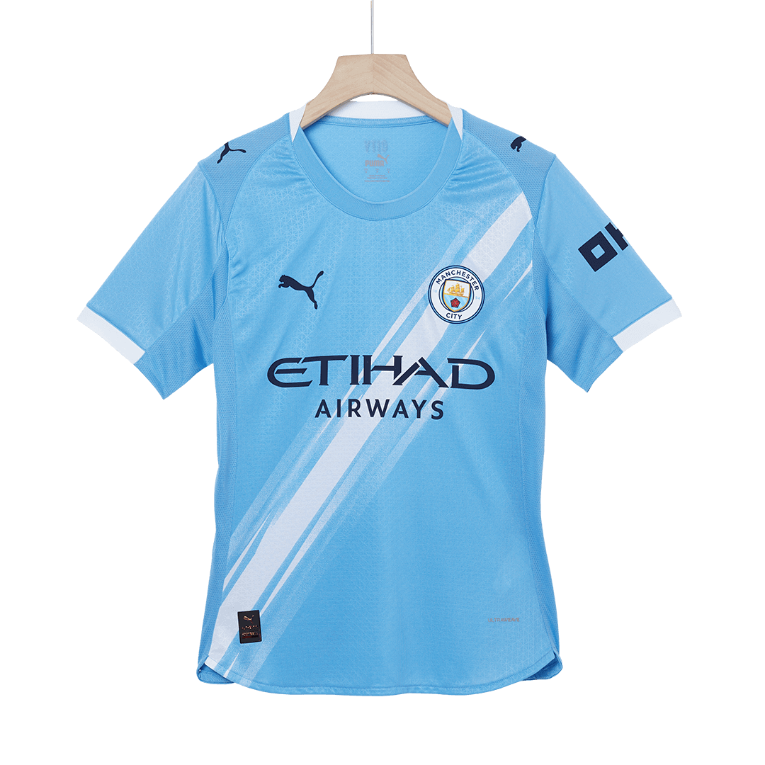 Manchester City Tröja HAALAND #9 2025/26 Hemma Blå