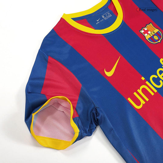 PUYOL #5 Barcelona Hemmatröja 2010/11 Retro Tröja
 Röd & Blå-1
