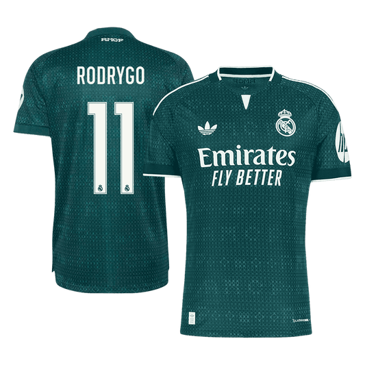 Real Madrid Tröja RODRYGO #11 2026/27 Borta Autentisk Grön