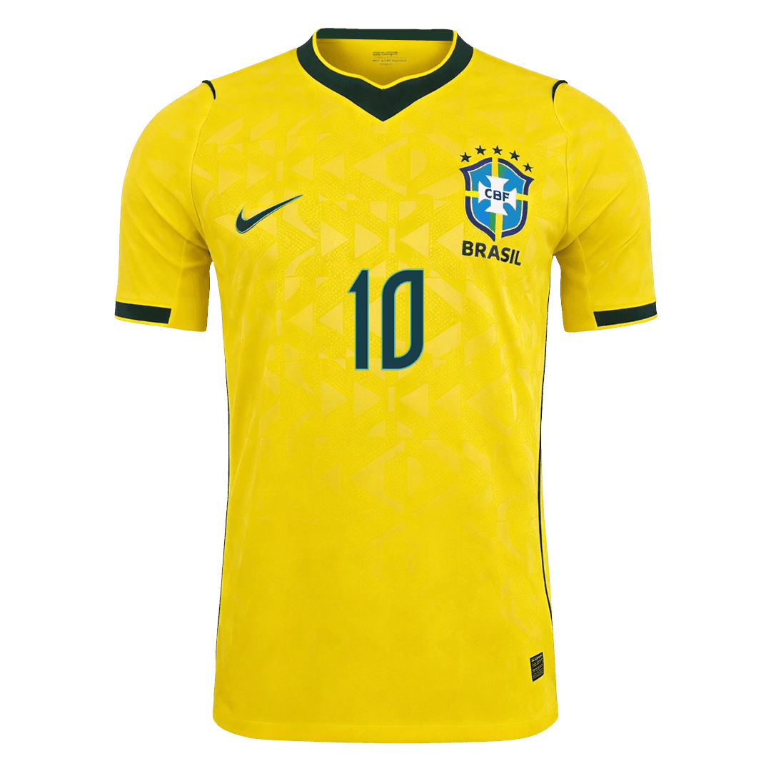 Brasilien Tröja NEYMAR JR. #10 2026 Hemma Autentisk Gul-2