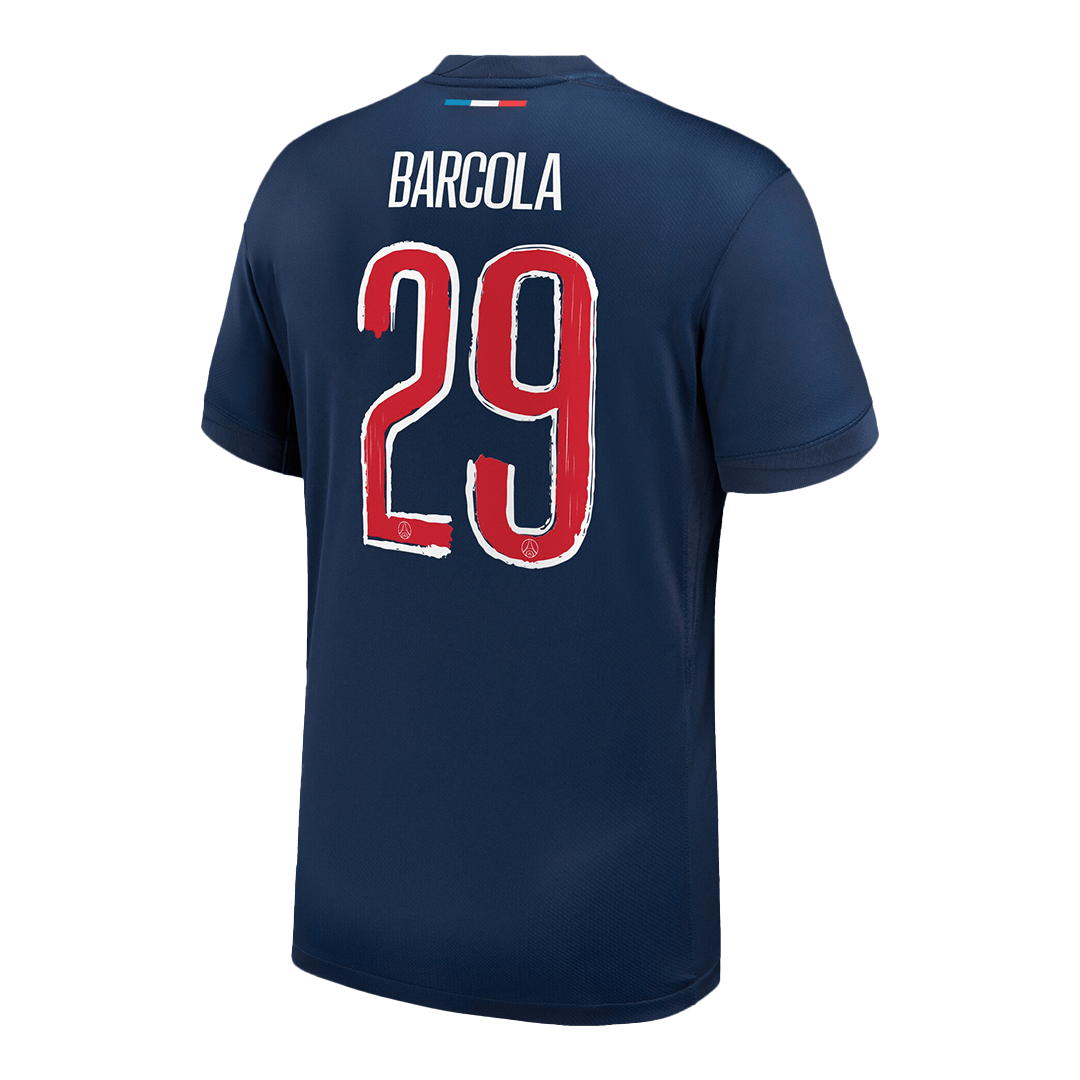 PSG Tröja BARCOLA #29 2024/25 Hemma Mörkblå - UCL-10