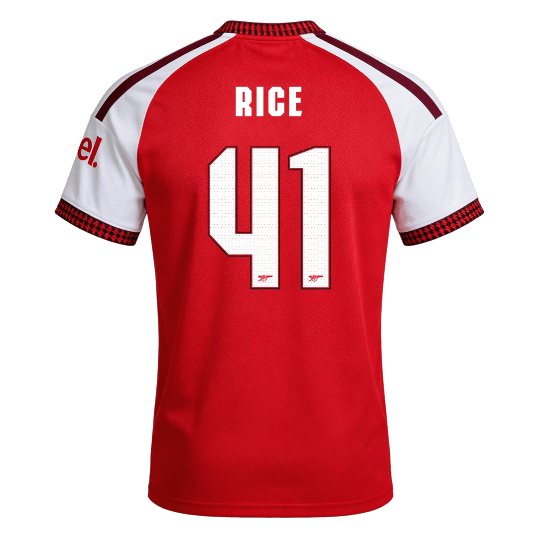 Arsenal Tröja RICE #41 2026/27 Hemma Röd - UCL