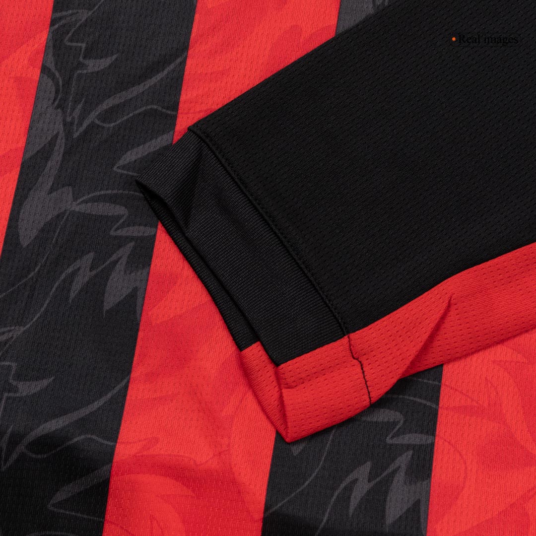 AC Milan Tröja 2025/26 Hemma Långärmad Röd & Svart