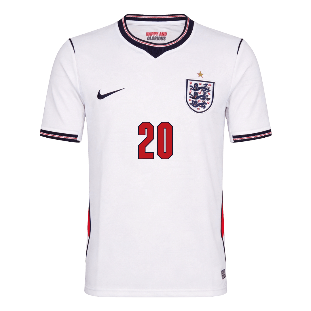 England Tröja PALMER #20 2026 Hemma Vit-2