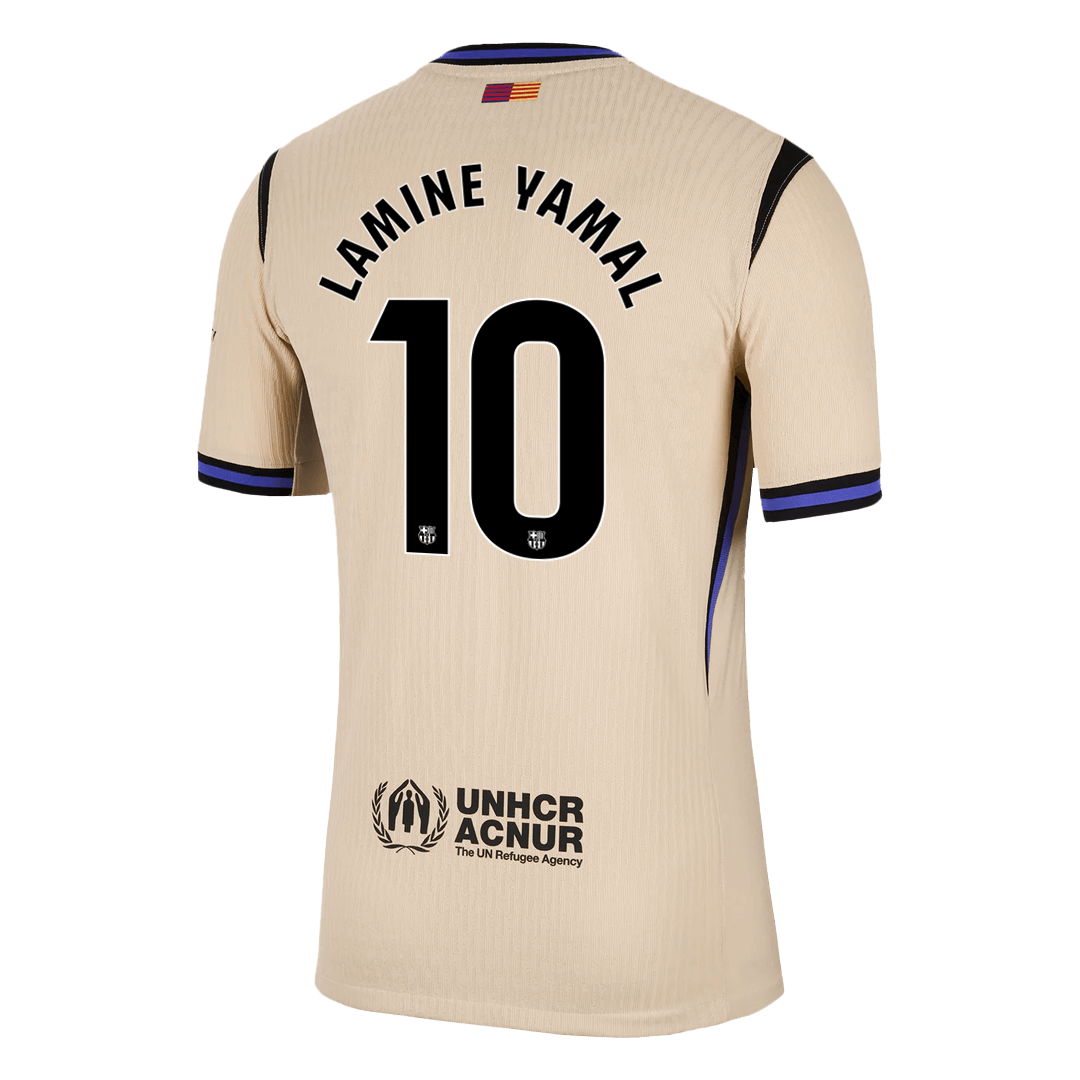 Barcelona Tröja LAMINE YAMAL #10 2025/26 Borta Gul-14