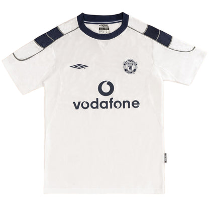 BECKHAM #7 Manchester United Bortatröja 2000/01 Retro Tröja
 Vit-10