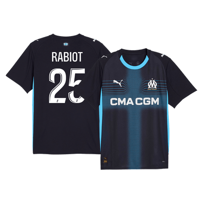 Marseille Tröja RABIOT #25 2025/26 Borta Mörkblå