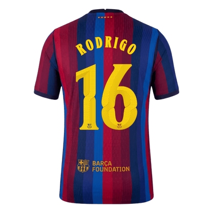 Barcelona Tröja RODRIGO #16 2026/27 Hemma Autentisk Röd & Blå - UCL-3