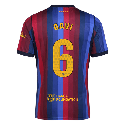 Barcelona Tröja GAVI #6 2026/27 Hemma Blue&Garnet-3