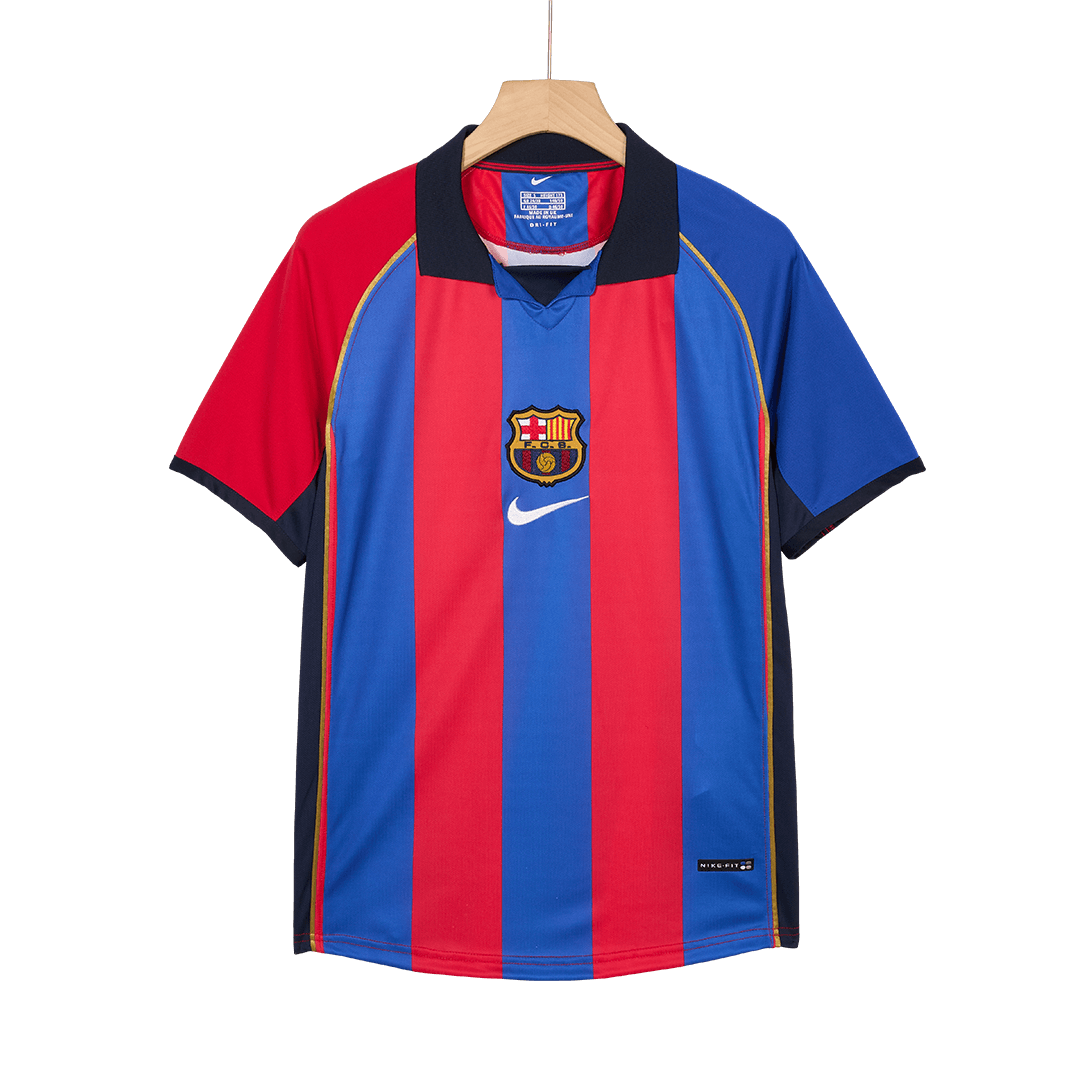 XAVI #6 Barcelona Hemmatröja 2001/02 Retro Tröja
 Röd & Blå-8
