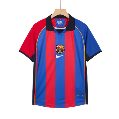 XAVI #6 Barcelona Hemmatröja 2001/02 Retro Tröja
 Röd & Blå-8