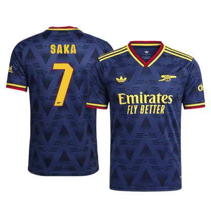 Arsenal Tröja SAKA #7 2026/27 Borta Autentisk Mörkblå - UCL