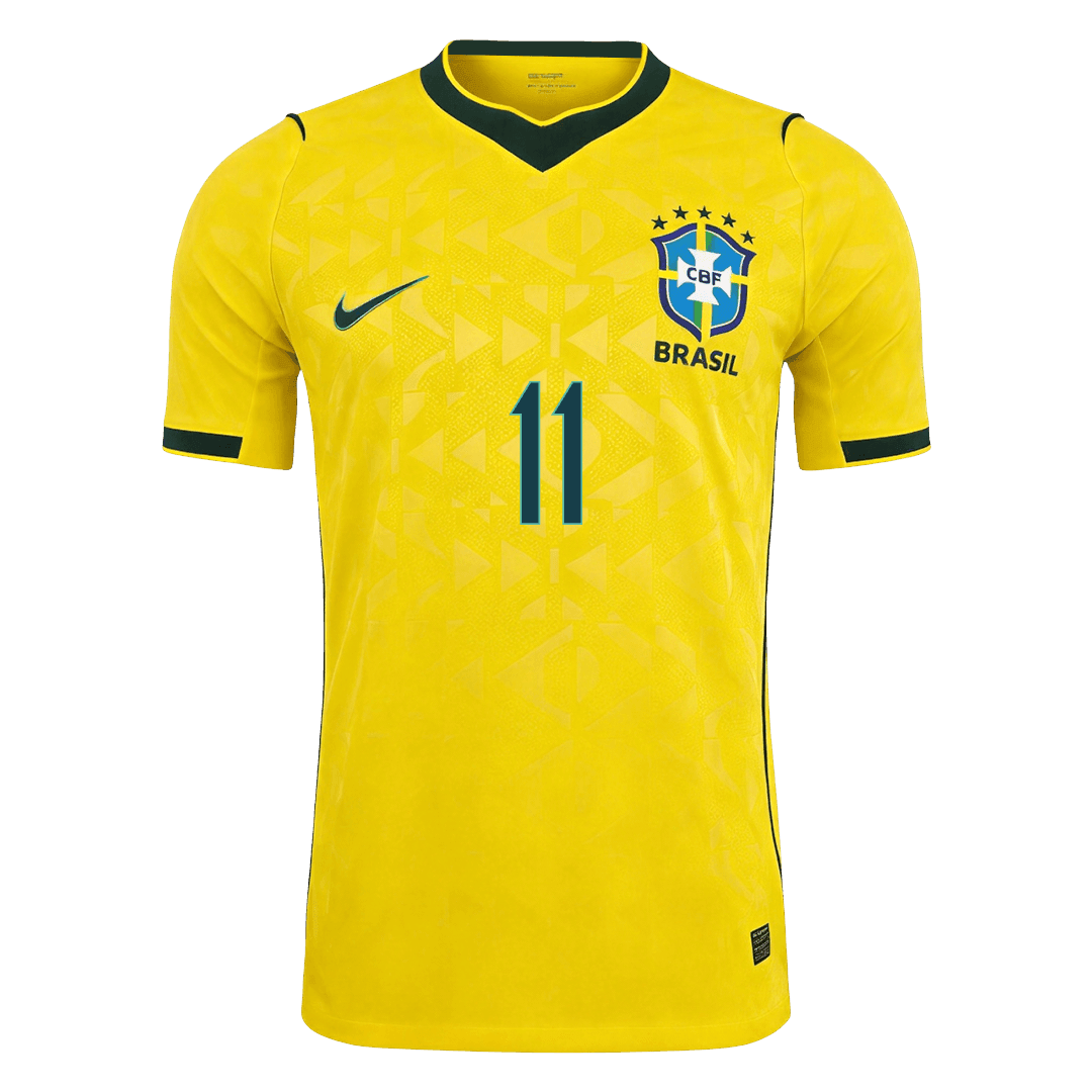 Brasilien Tröja RAPHINHA #11 2026 Hemma Autentisk Gul-2