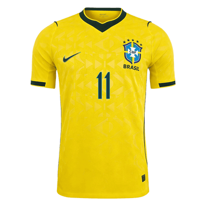 Brasilien Tröja RAPHINHA #11 2026 Hemma Autentisk Gul-2