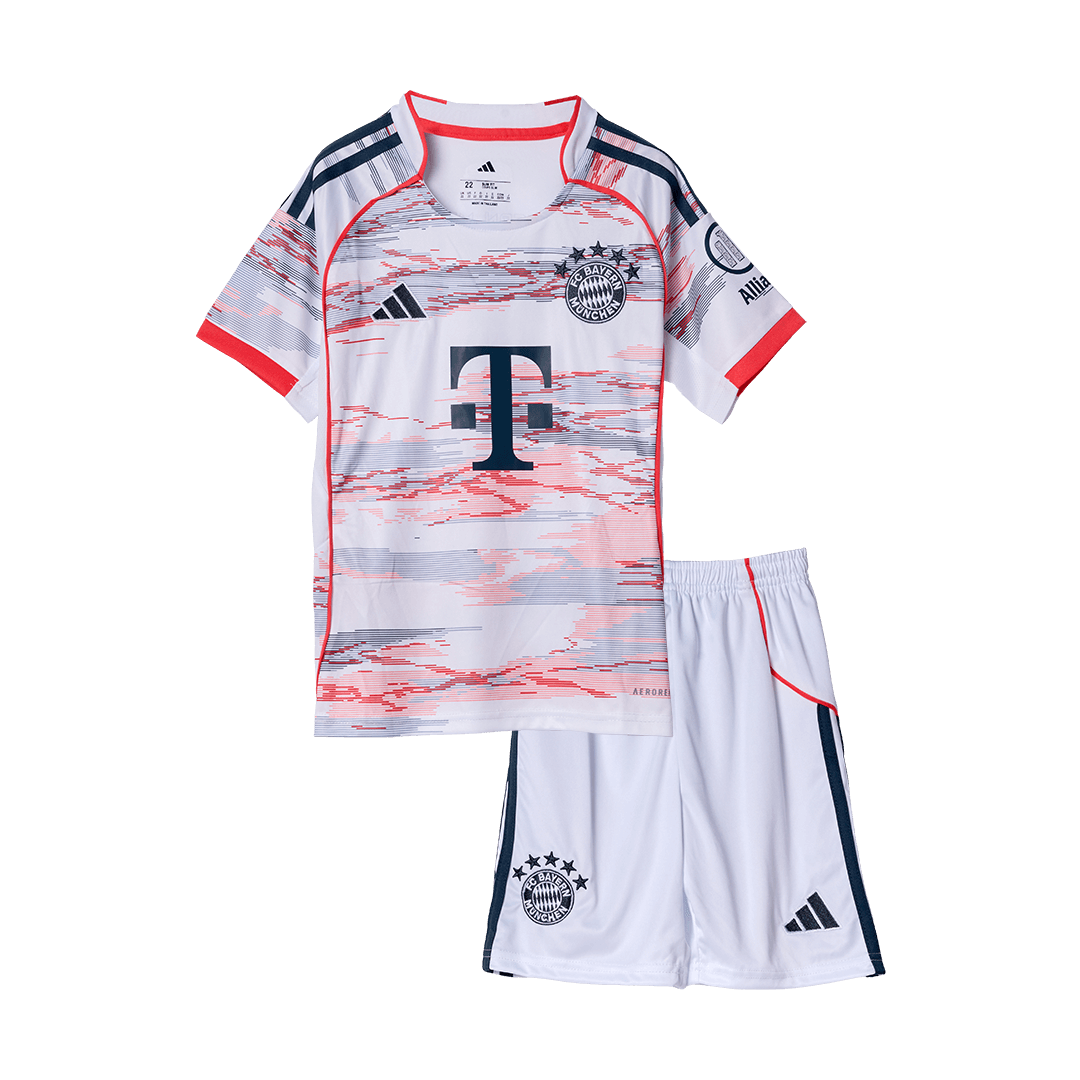 Bayern Munich Tröja 2025/26 Borta Vit Barn-16