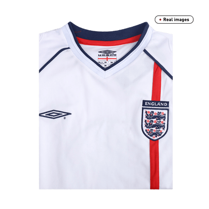 BECKHAM #7 England Hemmatröja 2002 Retro Tröja
 Vit-5