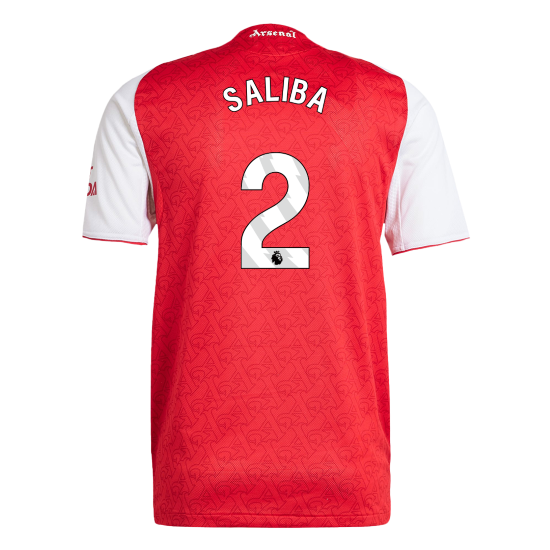 Arsenal Tröja SALIBA #2 2025/26 Hemma Röd