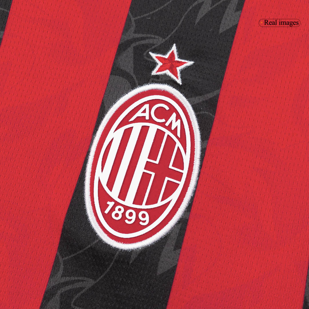 RAFA LEÃO #10 AC Milan Tröja 2025/26 Hemma Premium Röd & Svart-8