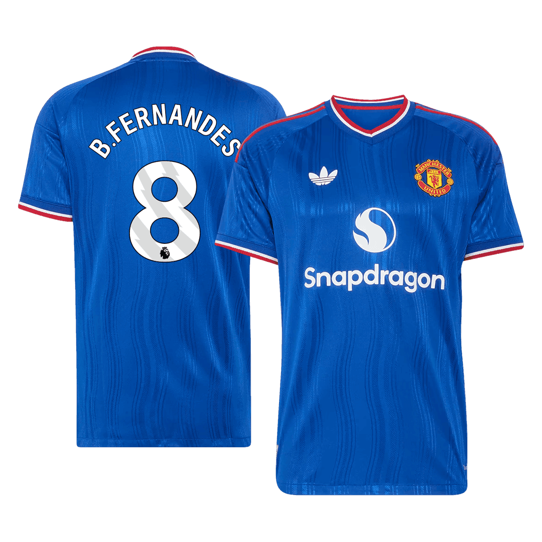 Manchester United Tröja B. FERNANDES #8 2026/27 Borta Autentisk Blå