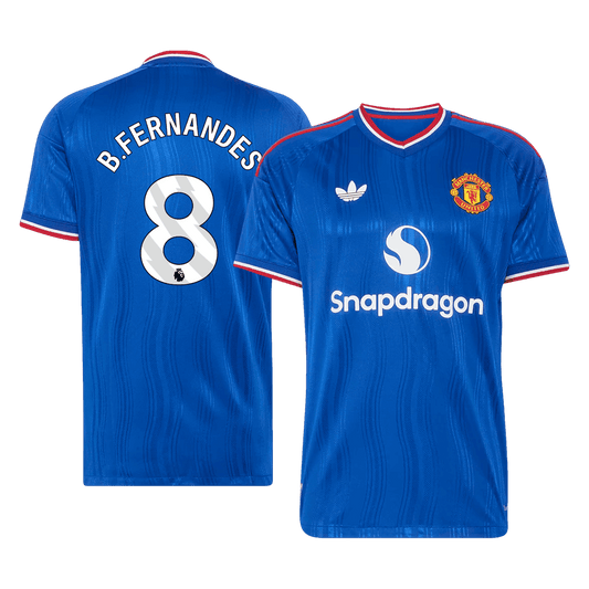 Manchester United Tröja B. FERNANDES #8 2026/27 Borta Autentisk Blå