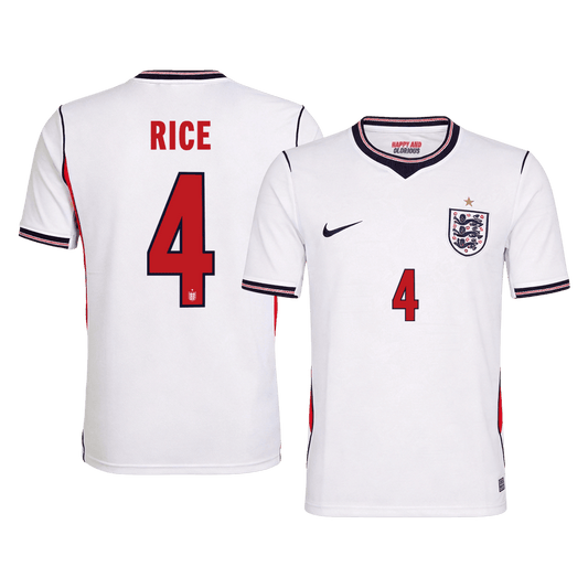 England Tröja RICE #4 2026 Hemma Vit